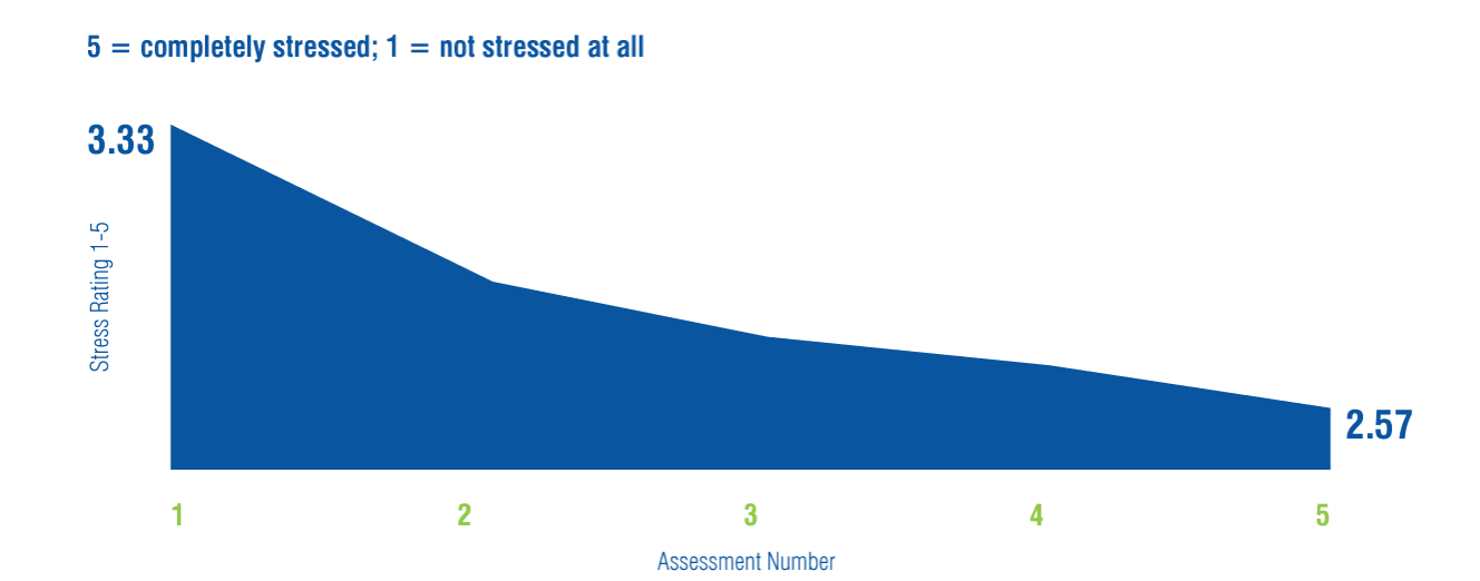decrease in financial stress over time