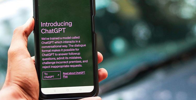 ChatGPT open on a smartphone